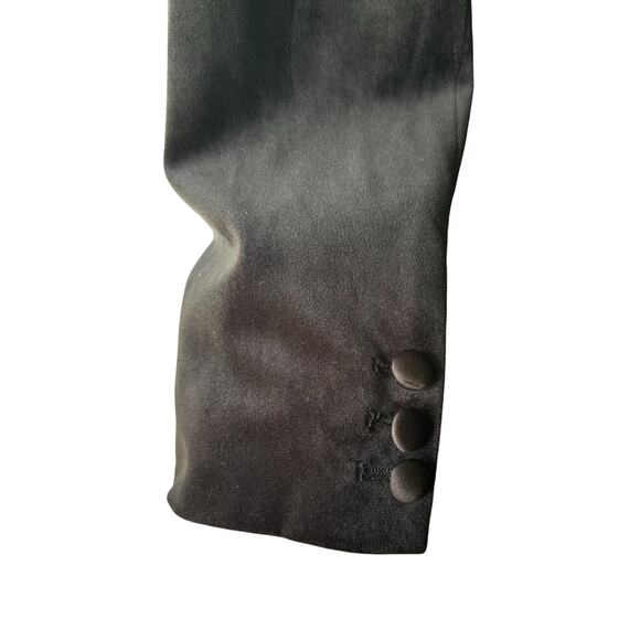 7th Avenue New York & Company Blazer Women’s 8 Black Velvet One Button Jacket - Picture 4 of 8